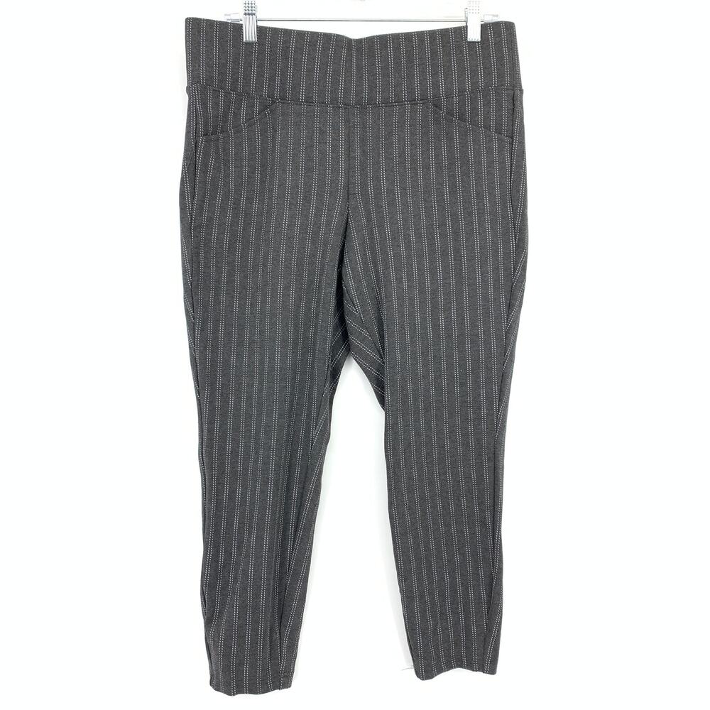 torrid Gray Pinstripe Cropped Pants